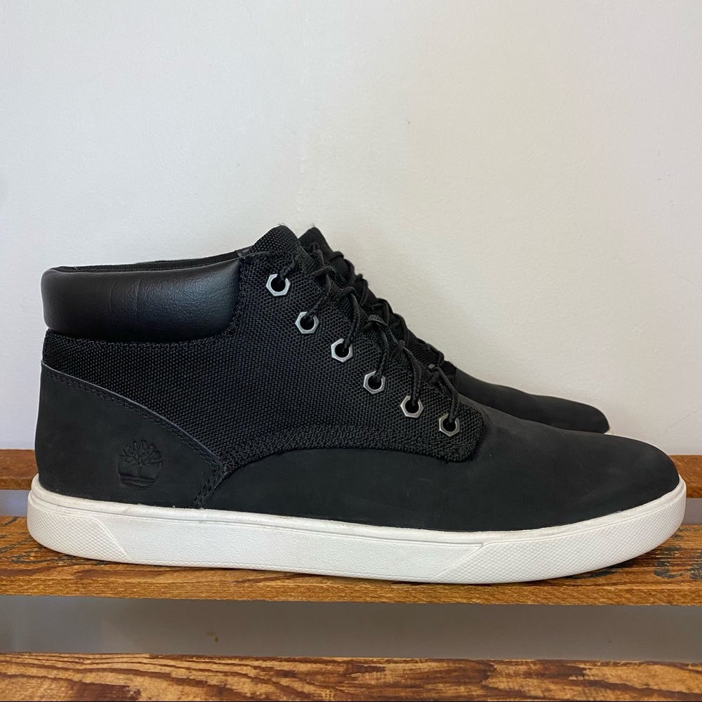 Timberland Davis Square Black Leather Chukka Boots Men’s 8.5
